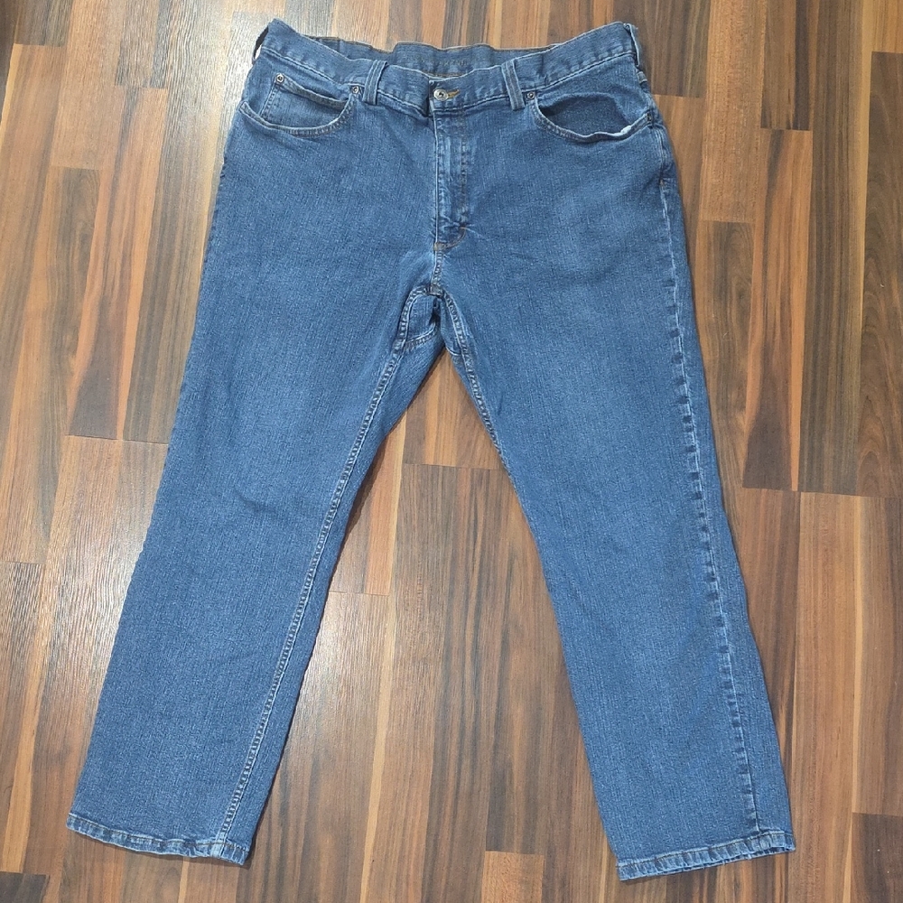 Mens Duluth Trading Co Standard Fit Blue Jeans Size 40x30 (Real 38x37.5) Stretch